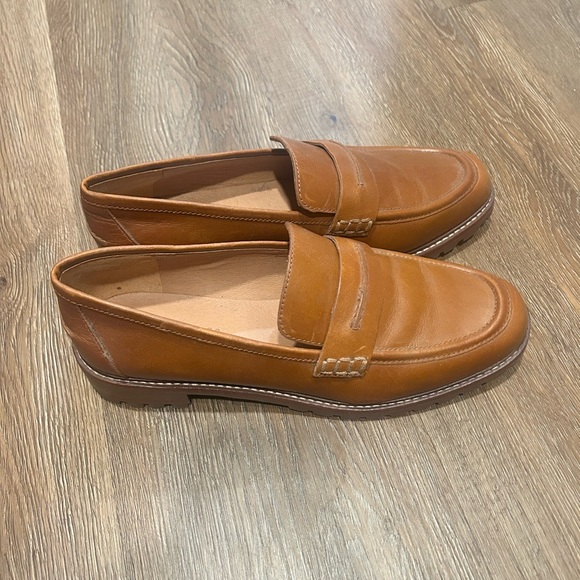 NWOT Madewell Corinne Brown Leather Loafer Size 8.5 - Picture 3 of 5